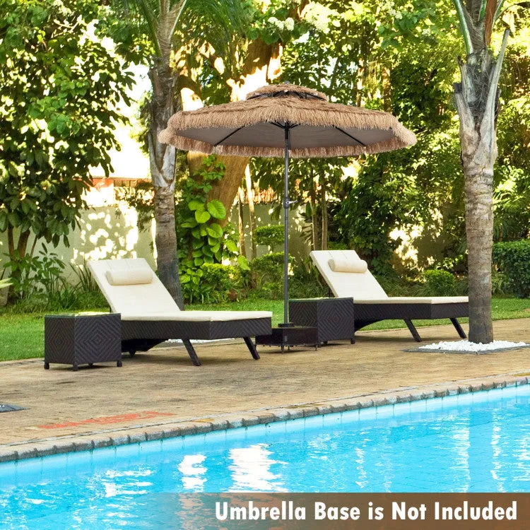 10 Feet Hawaiian Style Thatched Tiki Patio Umbrella for Beach and Poolside