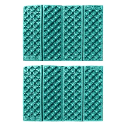 2 PCS Portable Folding Cellular Massage Cushion Outdoors Damp Proof Picnic Seat Mats EVA Pad(Green)