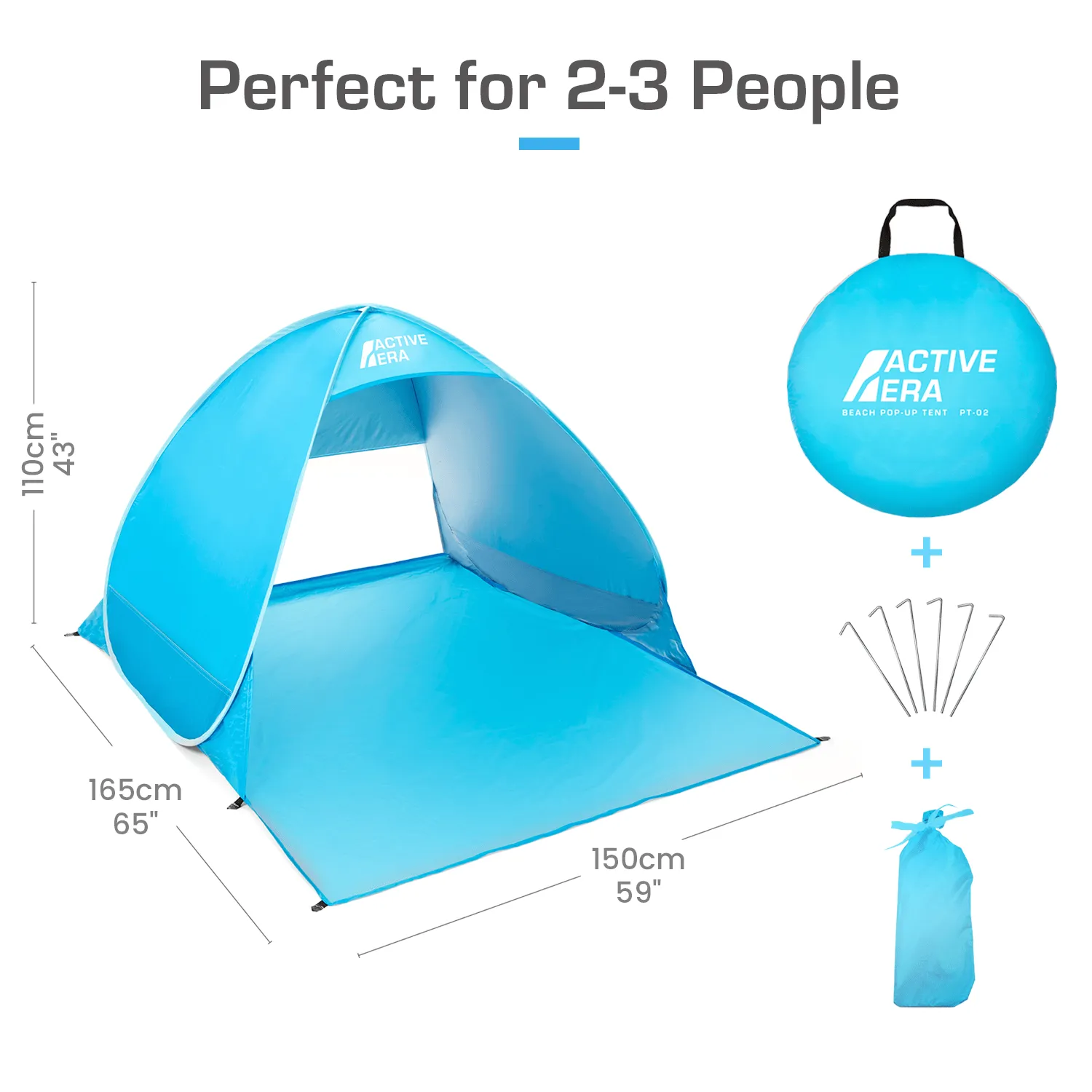 2 Person Beach Tent with UV Protection