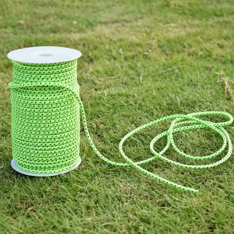 4mm Diameter 50m Luminous Tent Rope Outdoor Rescue Lashing Rope(Green)