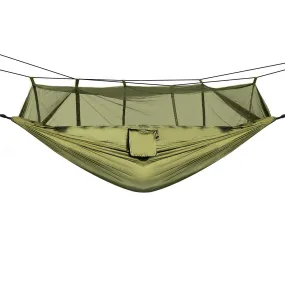 600lbs Load 2 Persons Hammock with Mosquito Net Outdoor Hiking Camping Hommock Portable Nylon Swing Hanging Bed