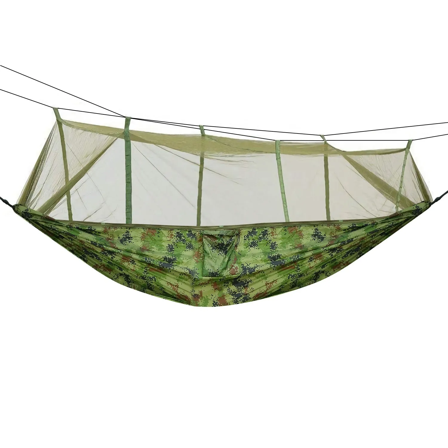 600lbs Load 2 Persons Hammock with Mosquito Net Outdoor Hiking Camping Hommock Portable Nylon Swing Hanging Bed