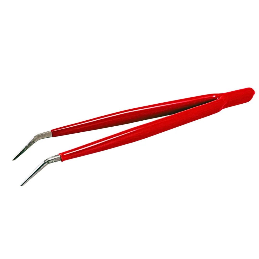 6.5" Vinyl Coated Tweezers - Curved Tips (Pack of: 2) - S1-08576-Z02