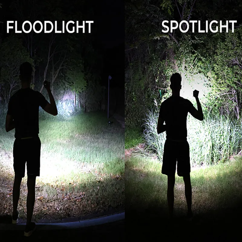 9000 Lumens Brightest LED Rechargeable Flashlight