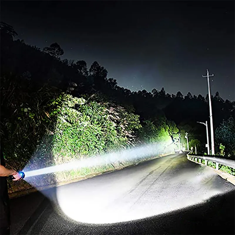 9000 Lumens Brightest LED Rechargeable Flashlight