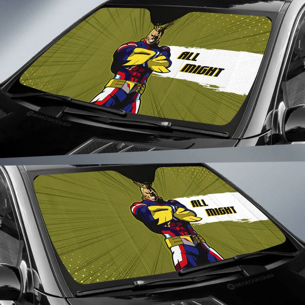 All Might Car Sunshade Custom For My Hero Academia Anime Fans