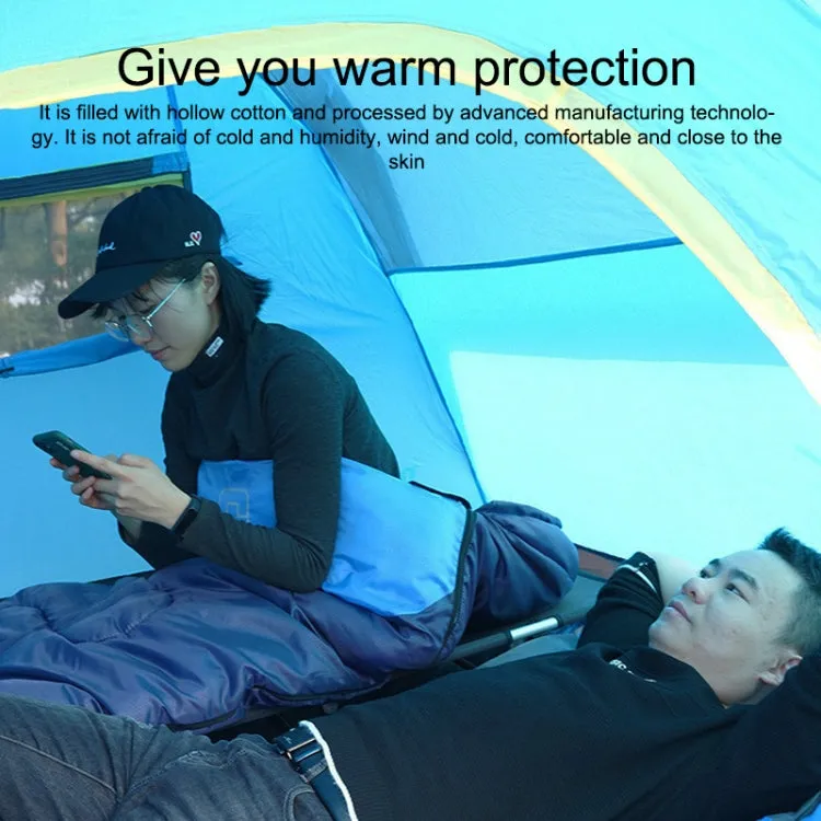 AOTU AT6101 1.3kg Outdoor Camping Stitchable Envelope Warm Sleeping Bag(Navy Blue)