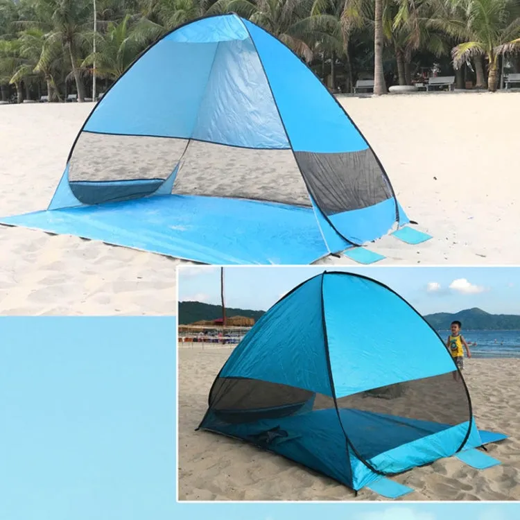 Automatic Instant Pop Up Tent Potable Beach Tent,Size:, Color: Lake Green Stripe