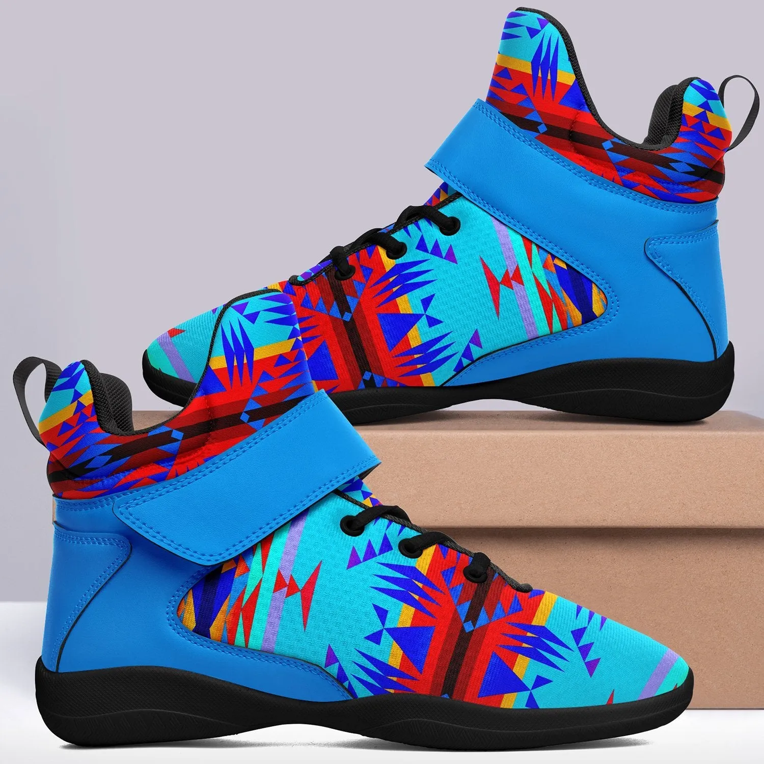 Between the Mountains Blue Ipottaa Basketball / Sport High Top Shoes