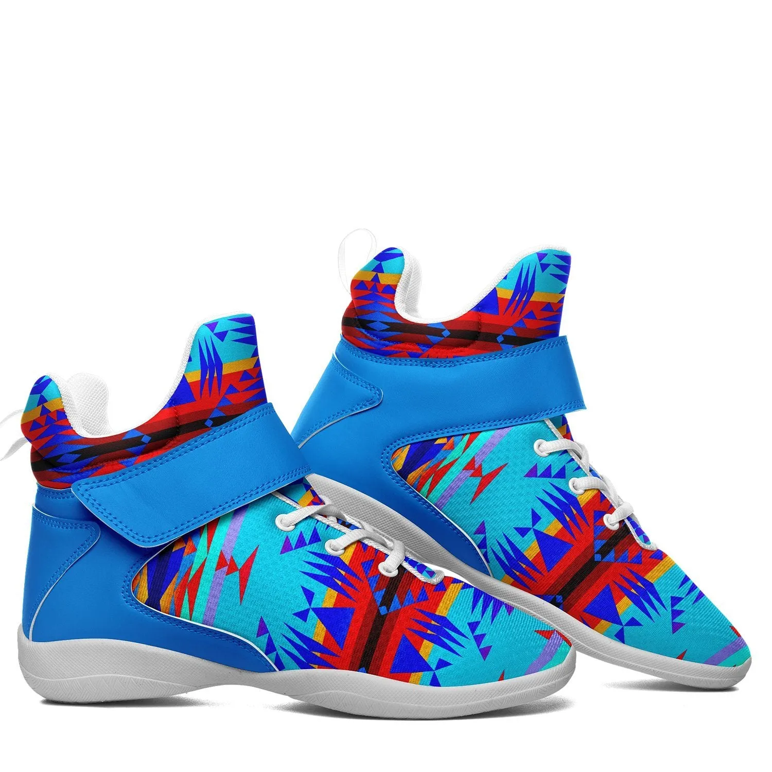 Between the Mountains Blue Ipottaa Basketball / Sport High Top Shoes