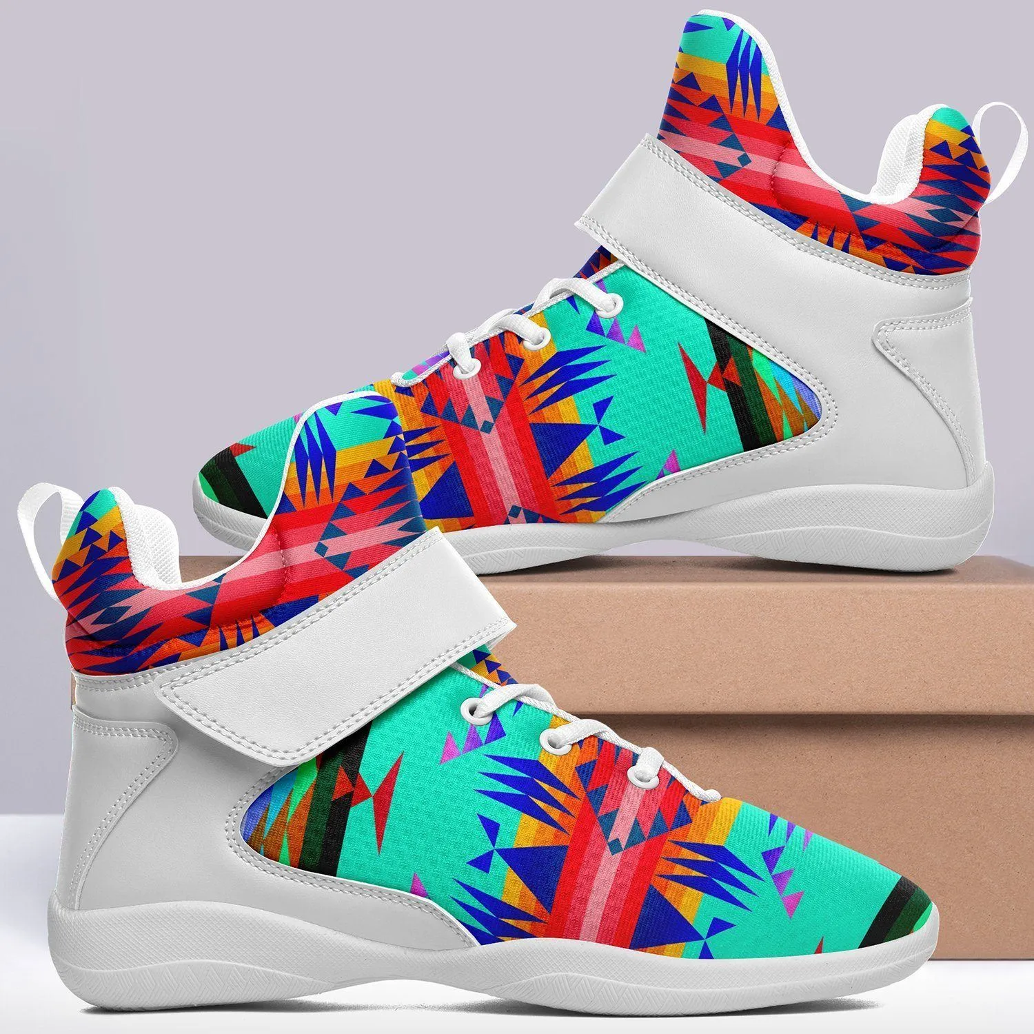 Between the Mountains Spring Ipottaa Basketball / Sport High Top Shoes - White Sole