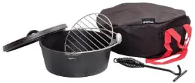 Charmate 4.5 Quart Round Cast Iron Camp Oven Kit