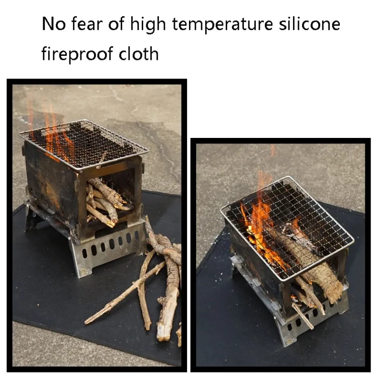 CLS Outdoor Camping Silicone Fireproof Cloth Picnic Barbecue Heat Insulation Pad, Size: XL: 800x750mm