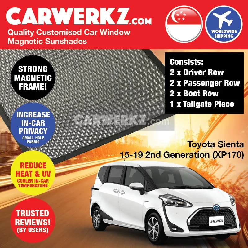 Customised Window Magnetic Sunshades for Toyota Sienta 2015-2022 2nd Generation (XP170) Japan Hybrid MPV