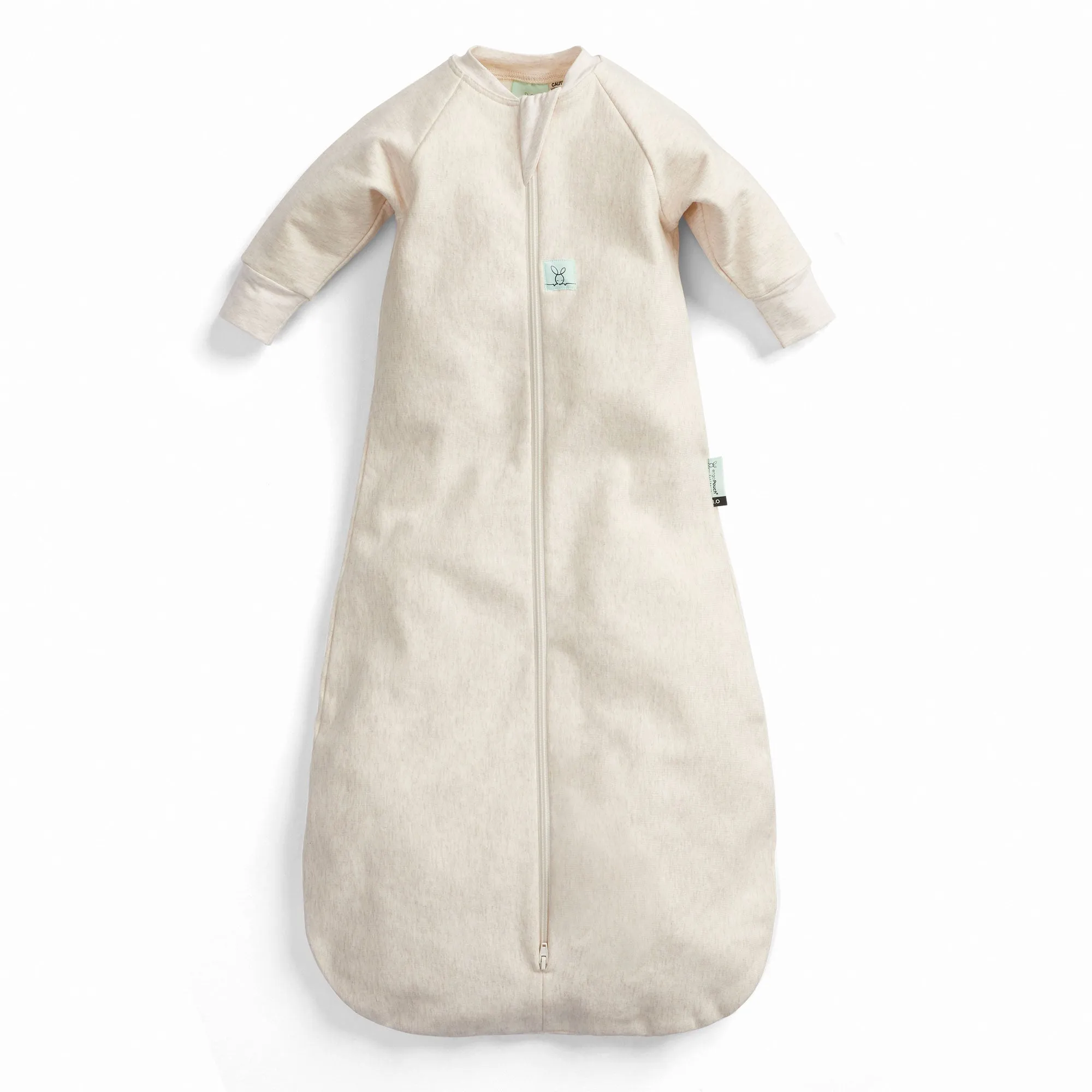 ergoPouch Jersey Sleeping Bag Long Sleeve TOG 1.0 - Oatmeal Marle