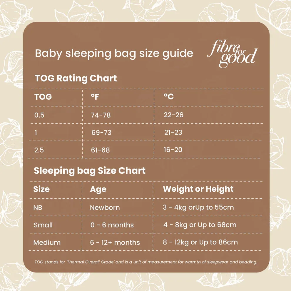 Fibre for Good Undyed Organic Cotton Sleeping Bag 2.5 Tog