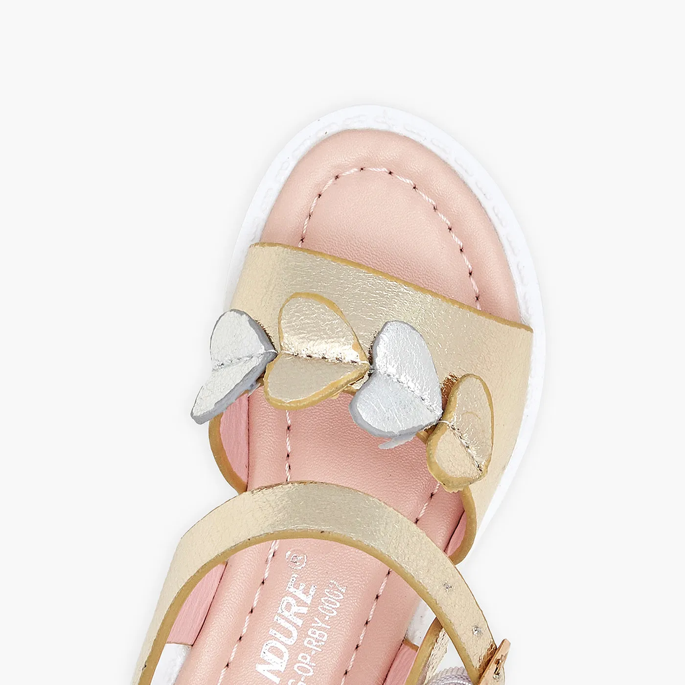 Girls Metallic Sandals