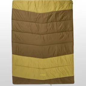 Groundwork Double Sleeping Bag: 20F Stoic Synthetic, Dark Olive/Green Moss