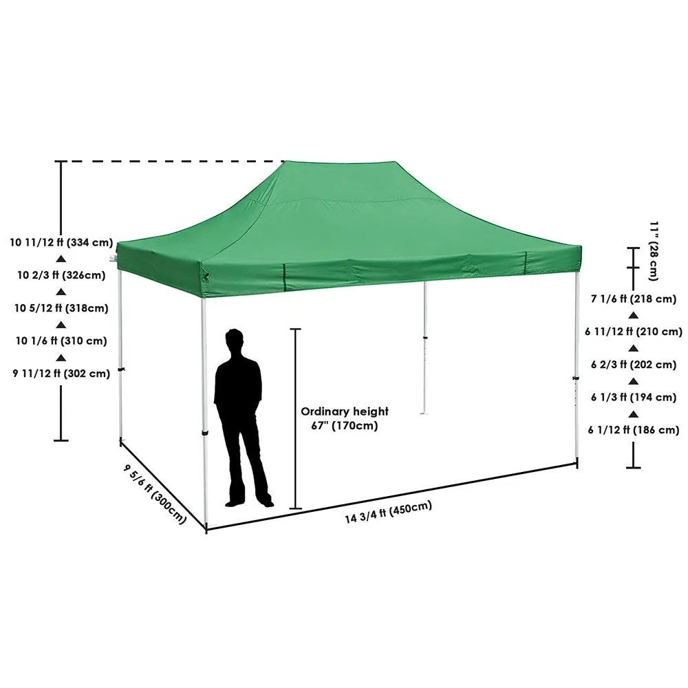 InstaHibit 10'x15' Pop Up Canopy Waterproof Instant Canopy CPAI-84