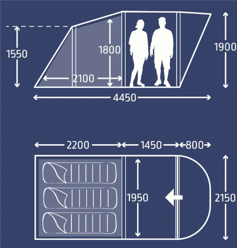 Kampa Brean 3 Poled Tent