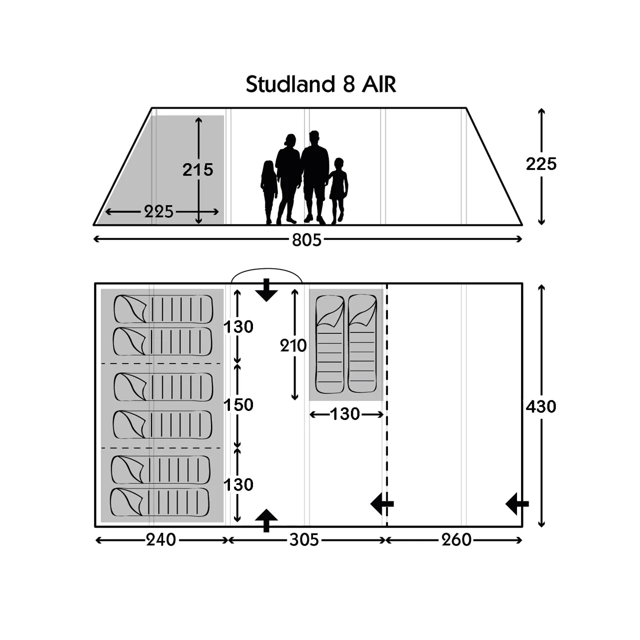 Kampa Studland 8 Air Tent 2022