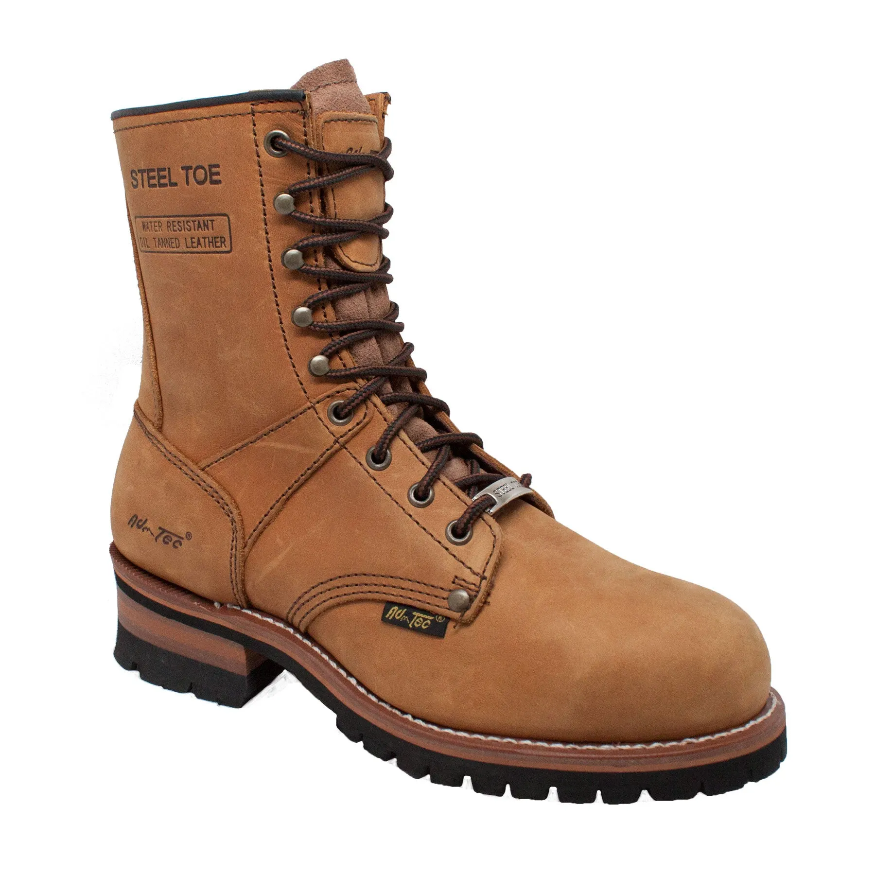 Men's 9" Steel Toe Logger Brown - 1740