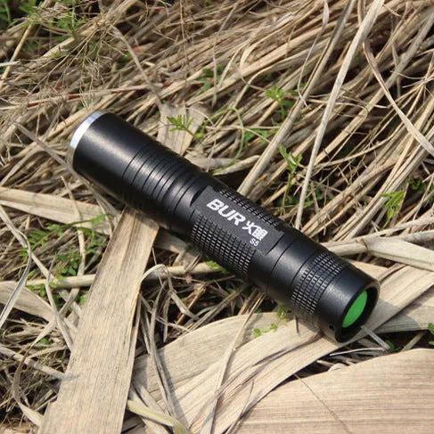 Mini Zoom Strong Light Long-Range Small Straight Rechargeable Led Flashlight S5 Outdoor Self-Defense Weapon Riding Supplies