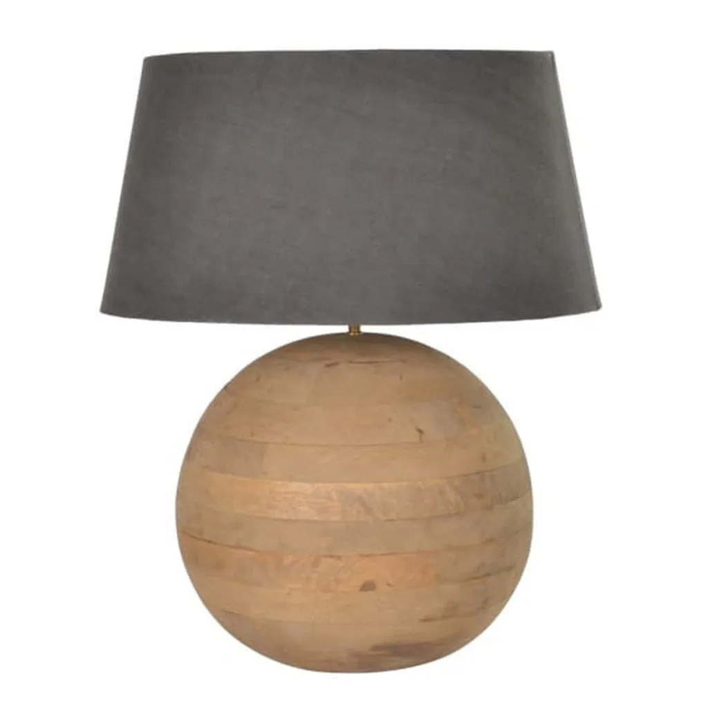 Natural Wooden Ball Table Lamp