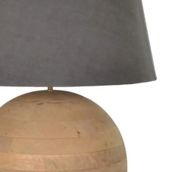 Natural Wooden Ball Table Lamp