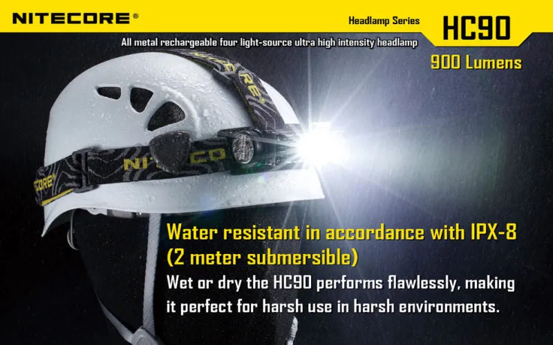 NITECORE HC90 CREE XM-L2 (T6) 900 Lumen Headlamp