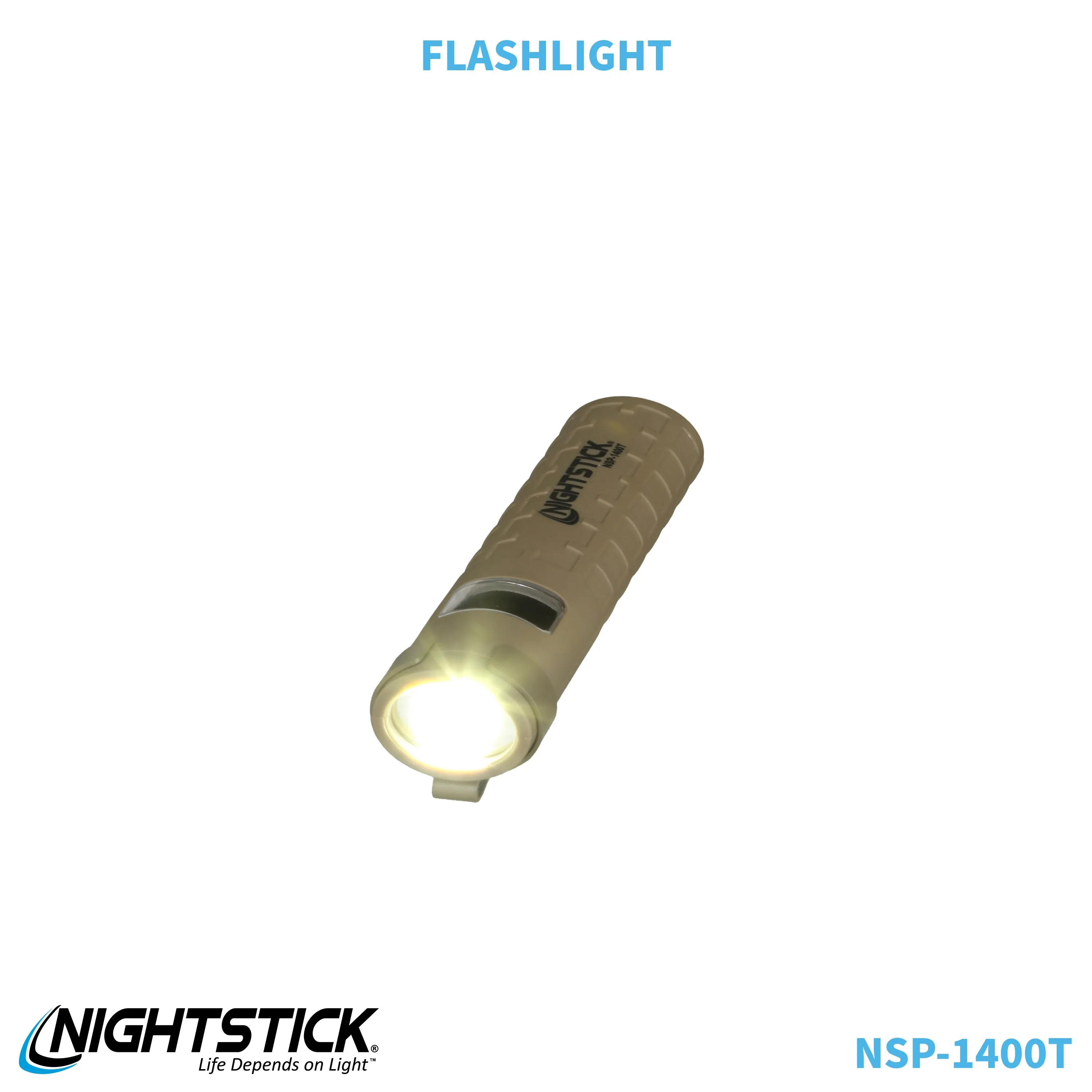 NSP-1400T: Dual-Switch Dual-Light Flashlight - 2 AAA