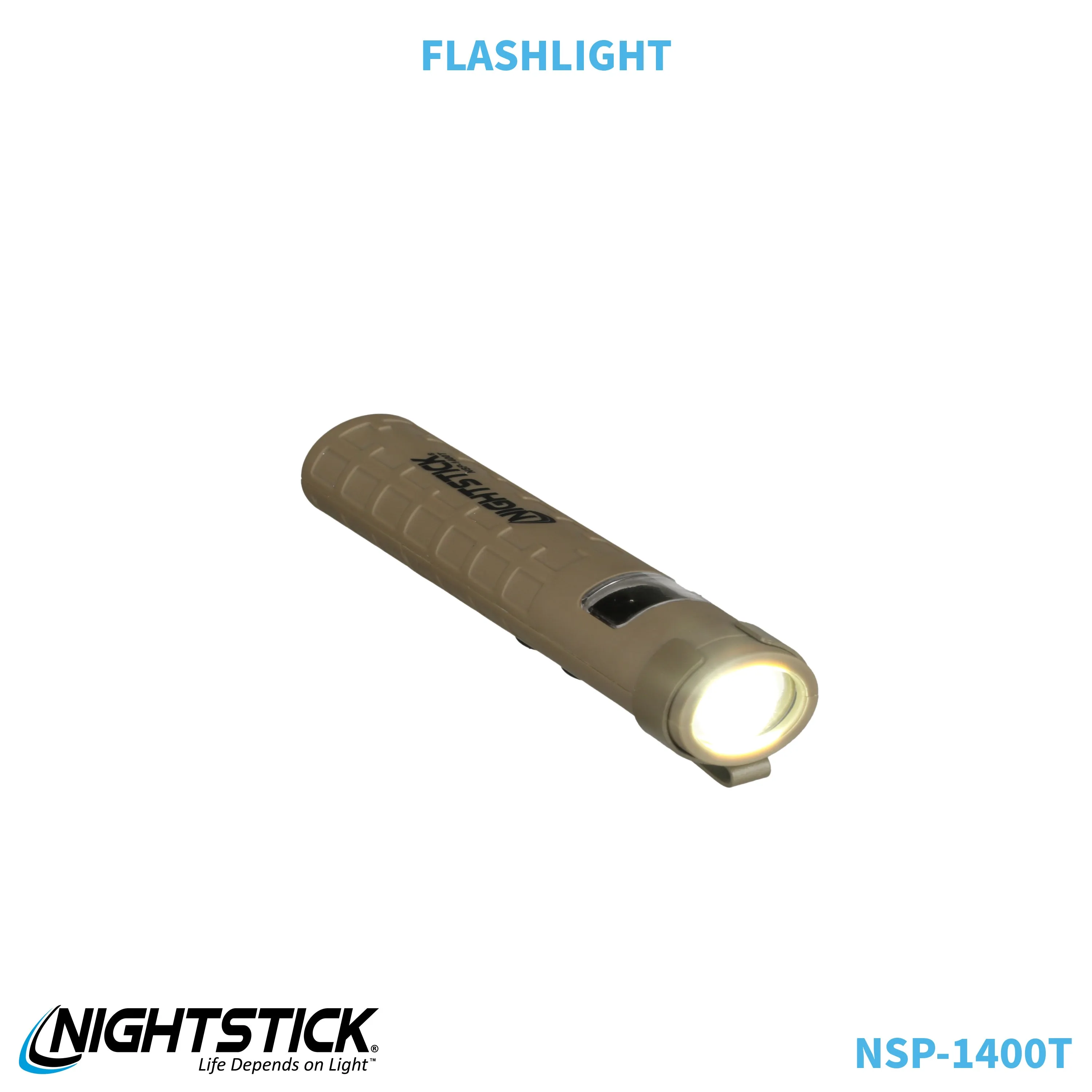 NSP-1400T: Dual-Switch Dual-Light Flashlight - 2 AAA