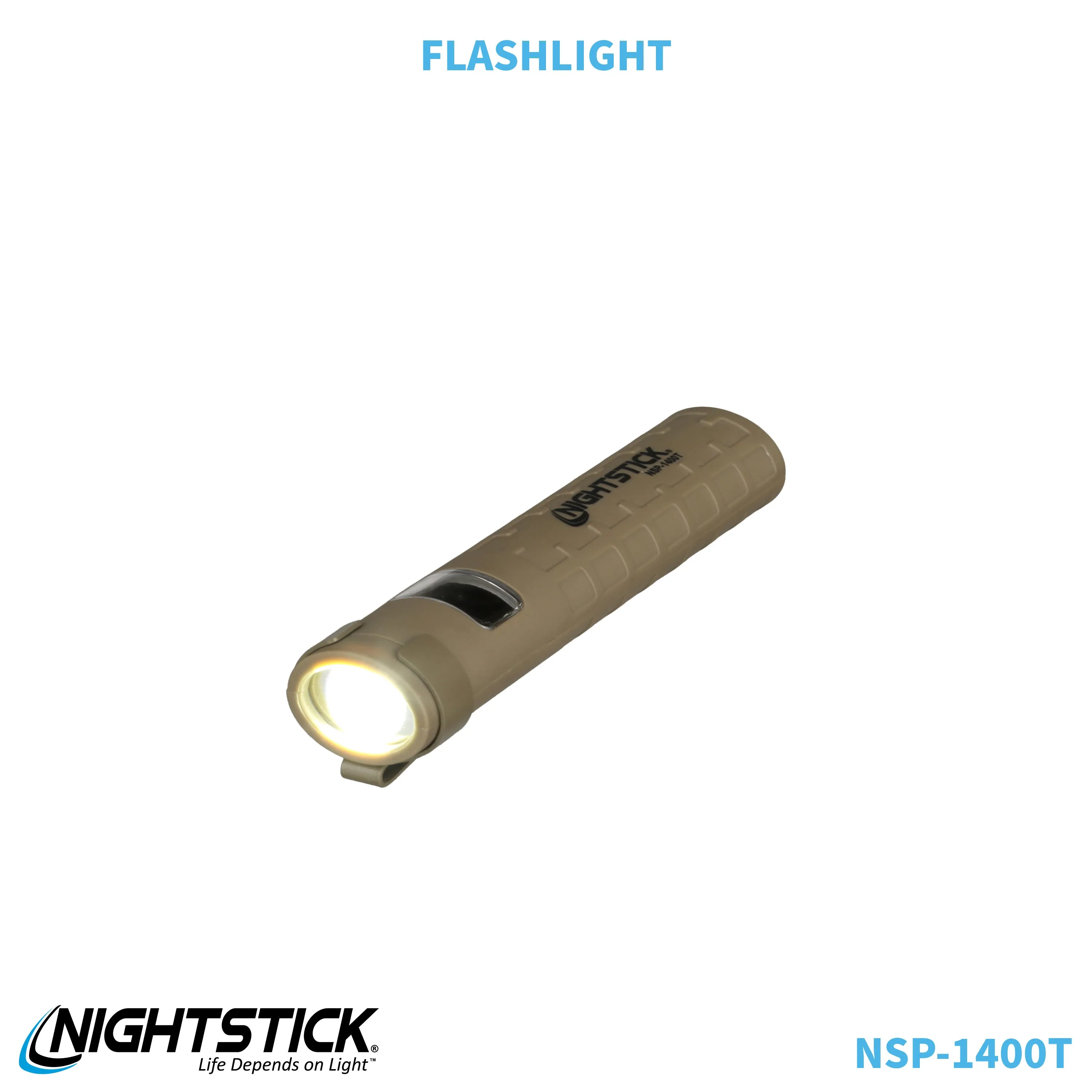 NSP-1400T: Dual-Switch Dual-Light Flashlight - 2 AAA