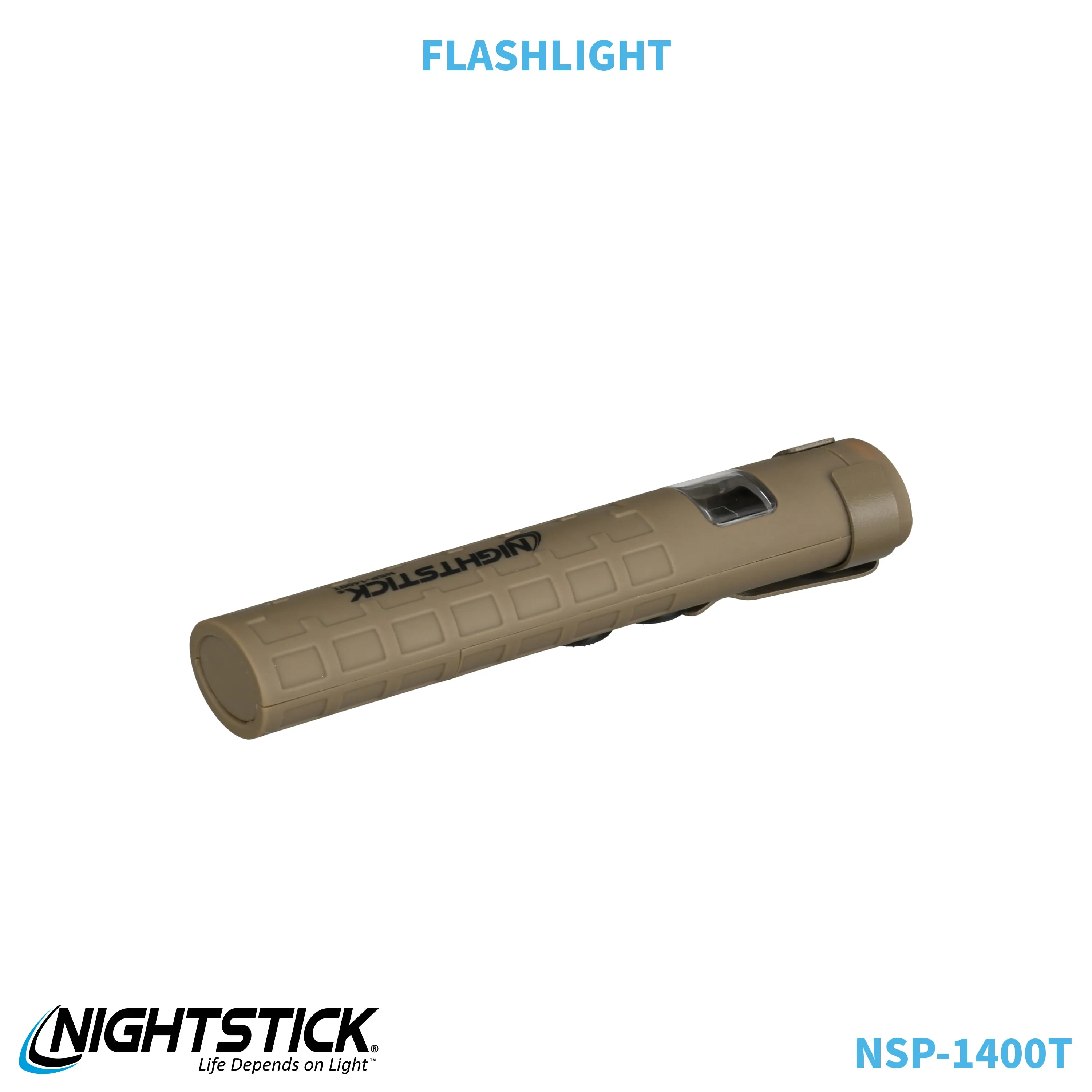 NSP-1400T: Dual-Switch Dual-Light Flashlight - 2 AAA