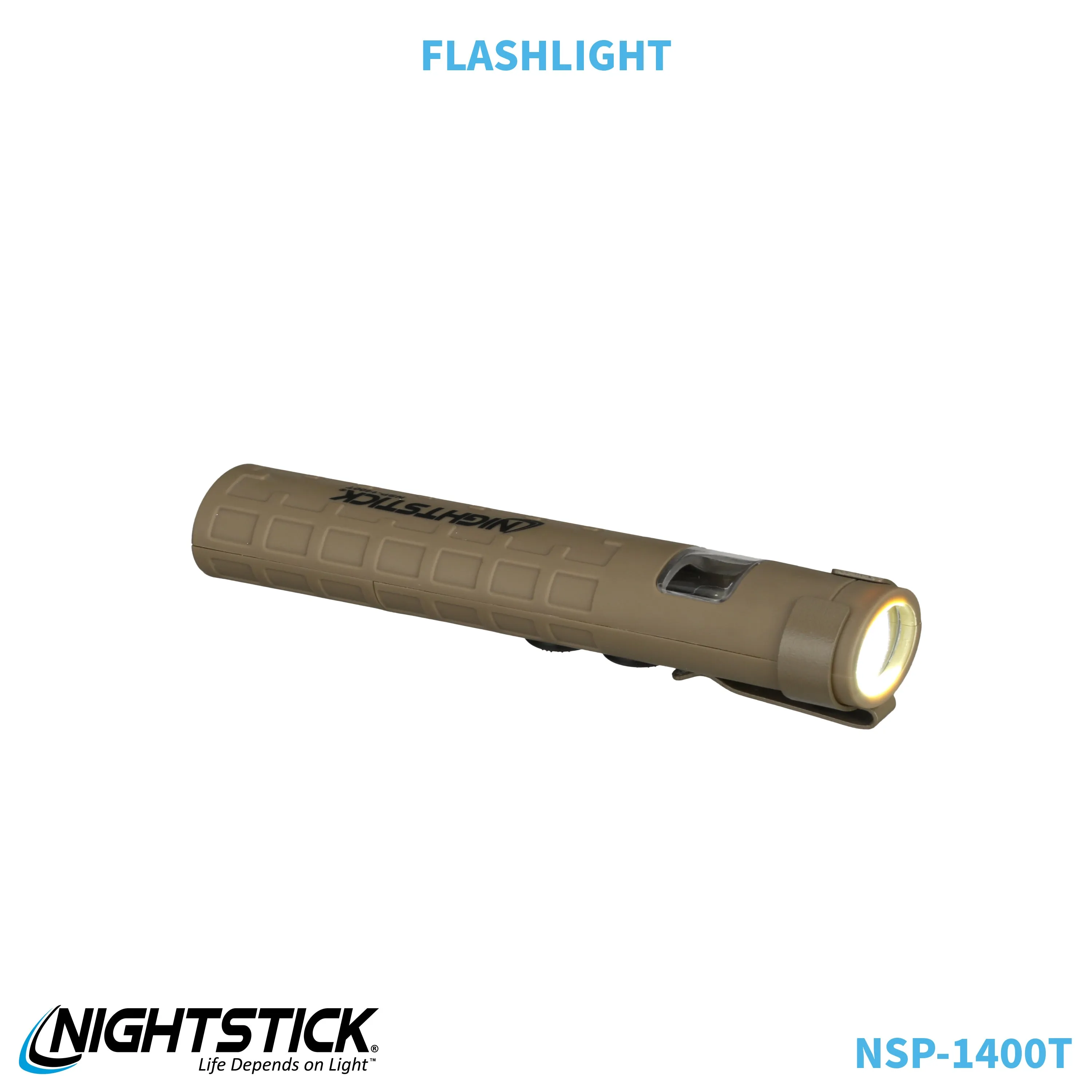 NSP-1400T: Dual-Switch Dual-Light Flashlight - 2 AAA