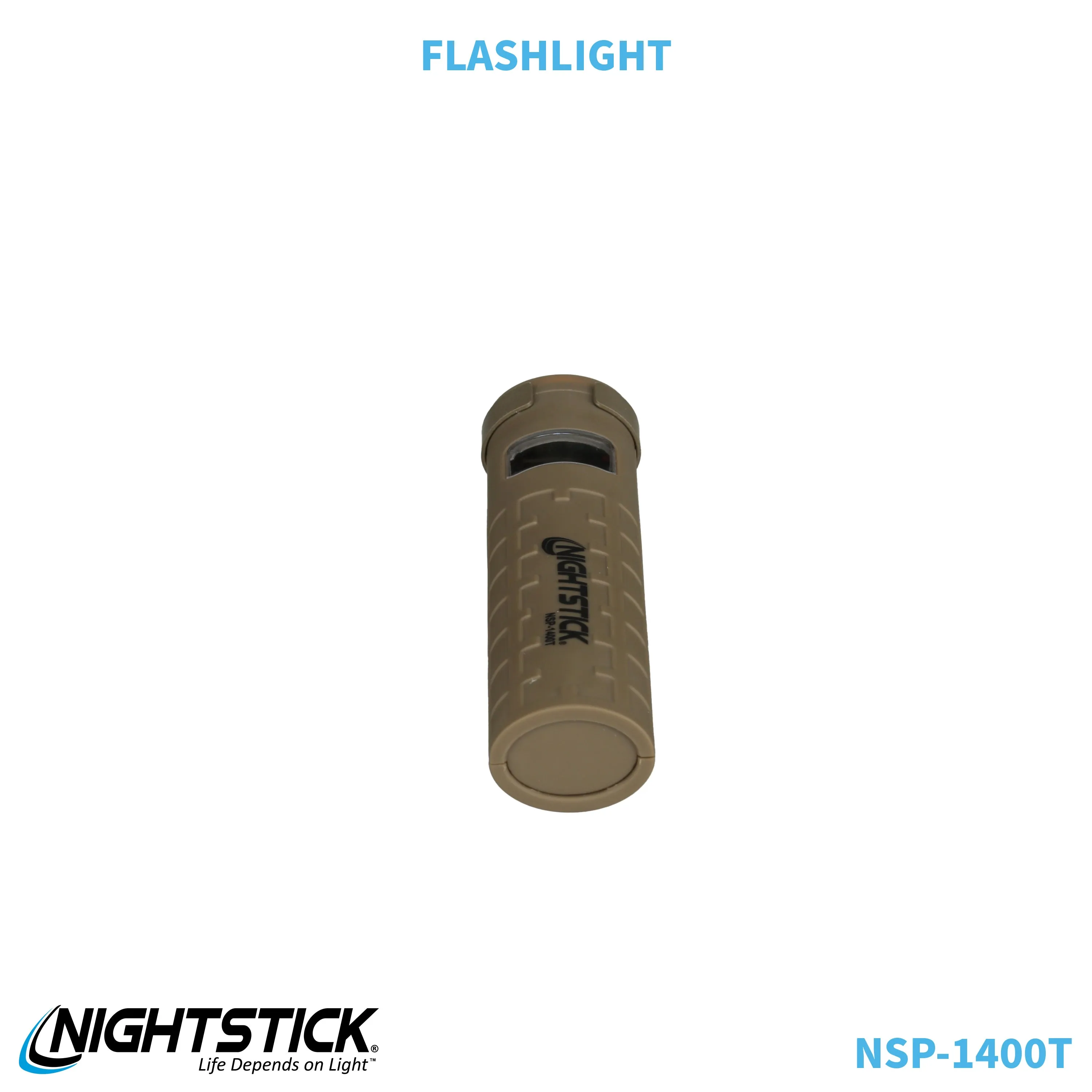 NSP-1400T: Dual-Switch Dual-Light Flashlight - 2 AAA