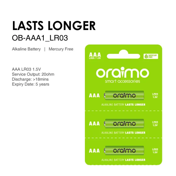 oraimo Battery AAA Dry Cell 10 Pcs