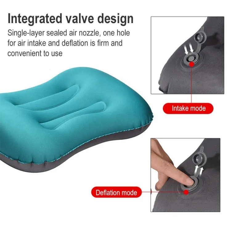 Outdoor Camping Trip Foldable Portable Inflatable Pillow Nap Waist Pillow, Specification:Inflate with Your Mouth(Orange)