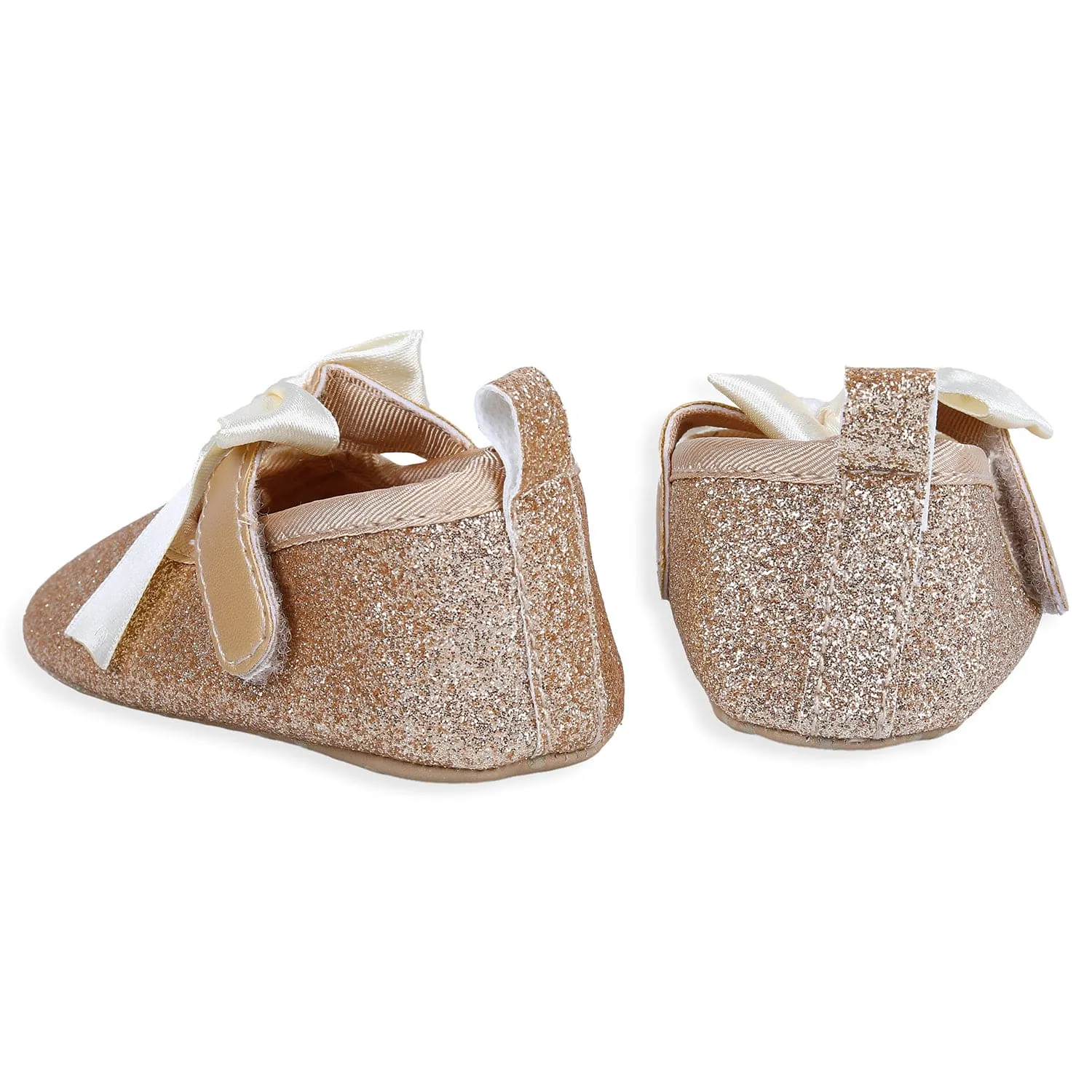 Party Wedding Premium Girls Anti-Slip Ballerina Booties - Gold