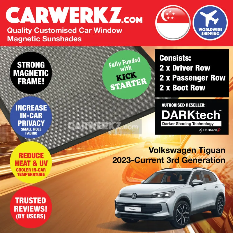 PRE-ORDER: Dr Shadez DARKtech Volkswagen Tiguan 2023-Current 3rd Generation Customised Car Window Magnetic Sunshades (ETA: Nov 2024)