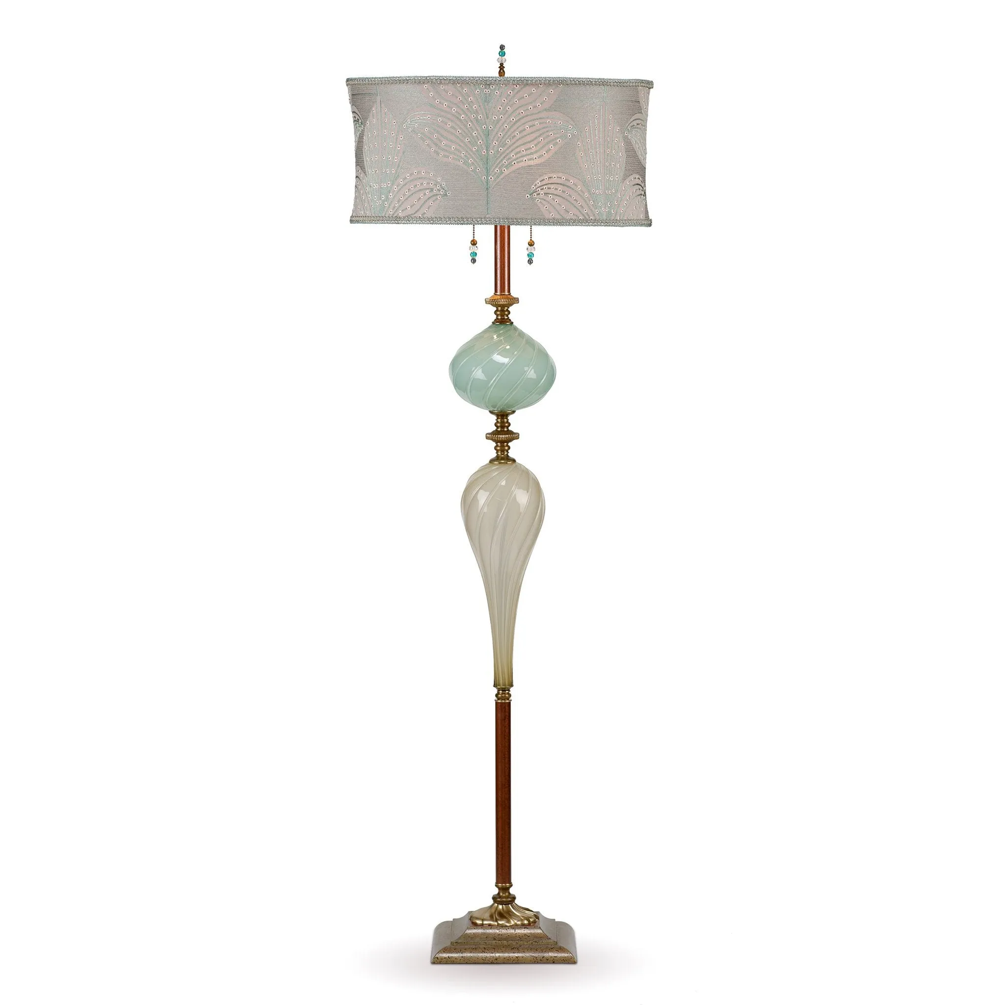 Preston Floor Lamp 205ag163 by Kinzig Design Colors Sea Foam Cream