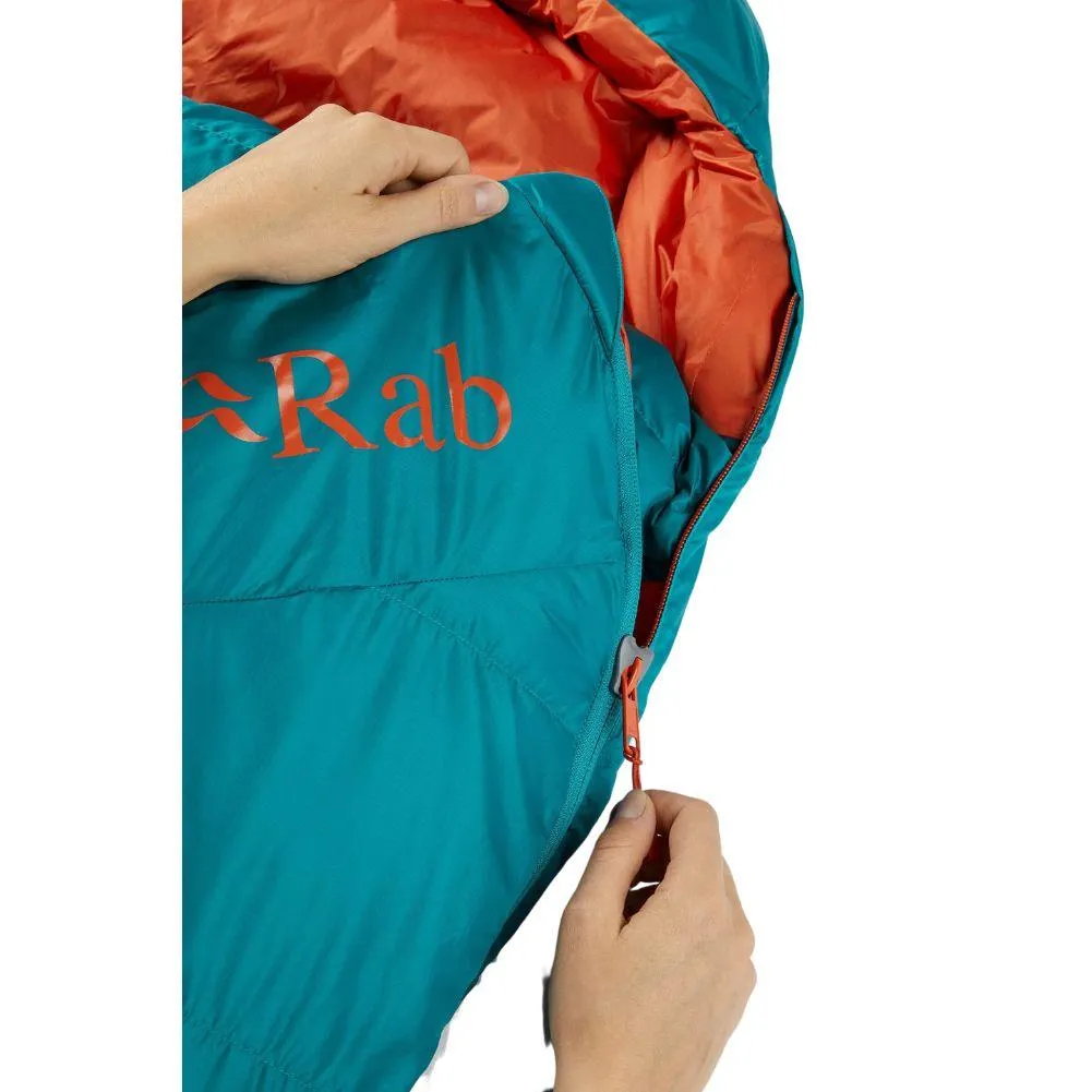 Rab Women's Ascent 500 Left Zip Down Sleeping Bag (Marina Blue)