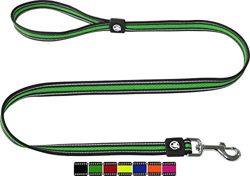 Reflective Airmesh Dog Leash - 4 Ft, Training Leash With Padded Hand Loop Dogs -