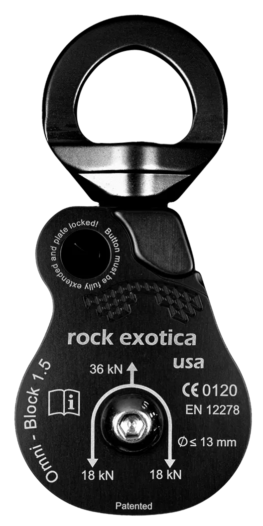 Rock Exotica Omni Block 1.5 Single Block. Works With Up To 13mm Rope