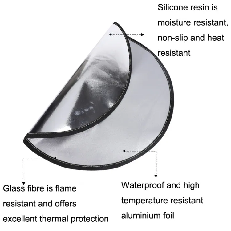 Round Camper Camping Lawn Fire Rack Flame Insulation Land, Diameter: 36 Inches