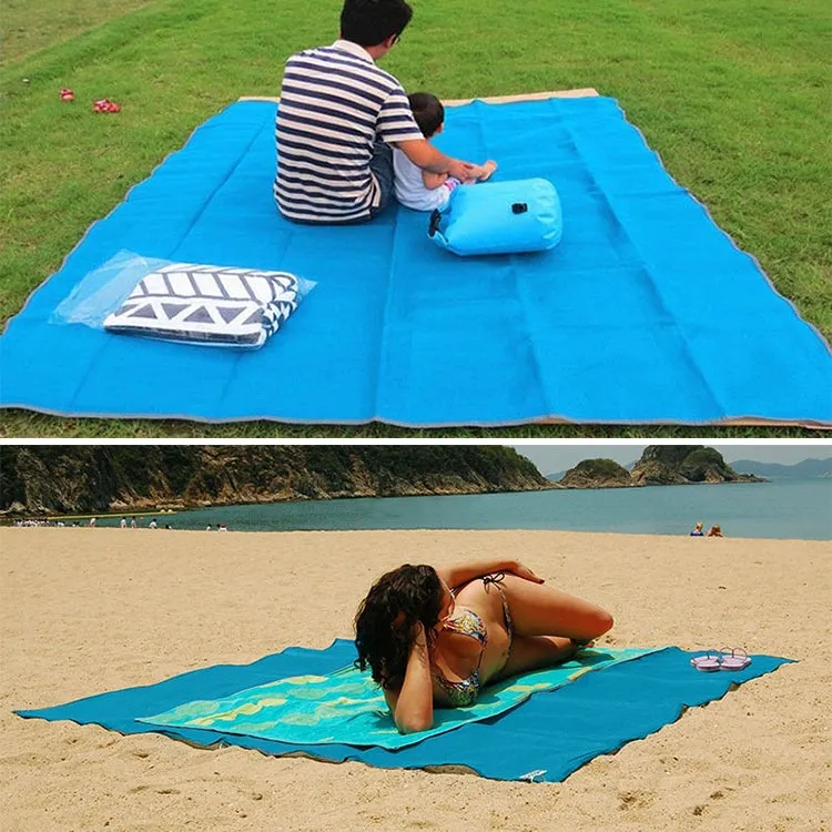 Sand Free Mat Lightweight Foldable Outdoor Picnic Mattress Camping Cushion Beach Mat, Size: 2x2m(Blue)