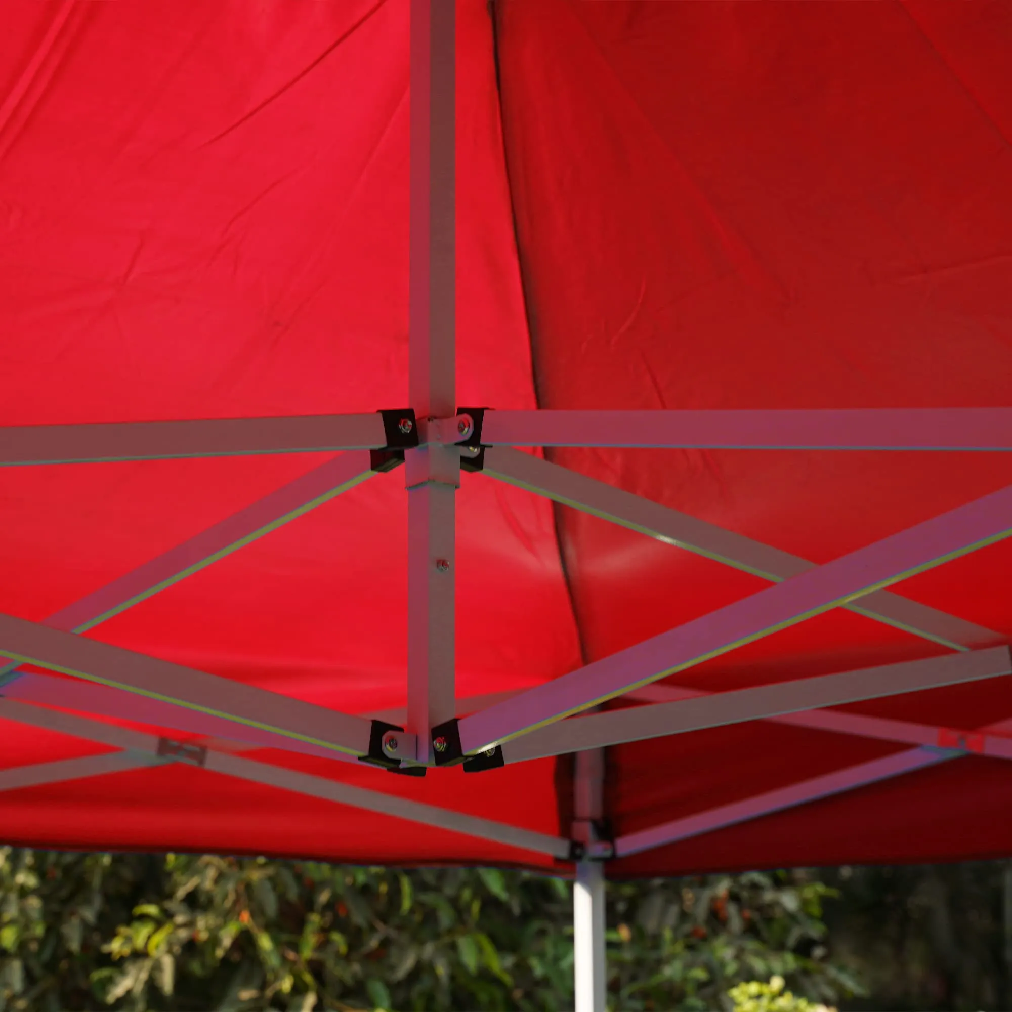 Ugaoo Waterproof Gazebo Tent/Canopy for Outdoor & Terrace Garden (10 * 10, Red)