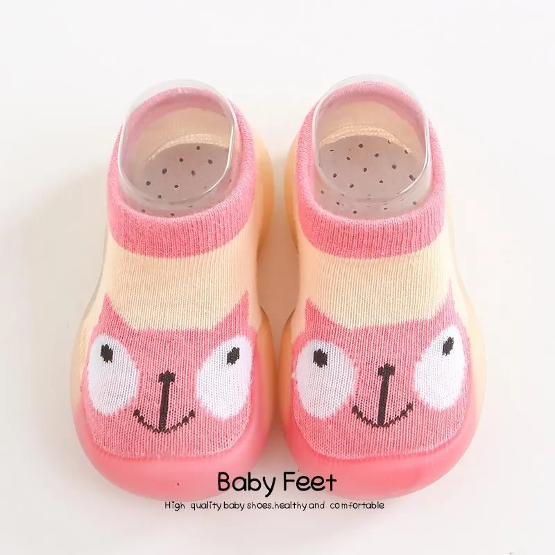 Unisex Baby Animal Cartoon Soft Rubber Soles Outdoor Anti-Slip Shoes