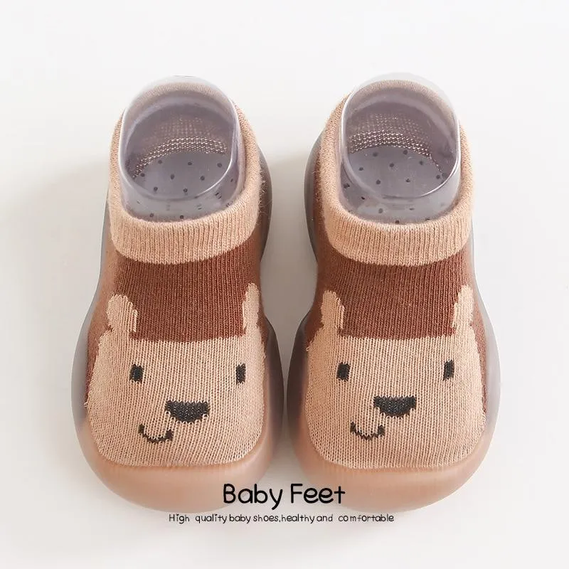 Unisex Baby Animal Cartoon Soft Rubber Soles Outdoor Anti-Slip Shoes