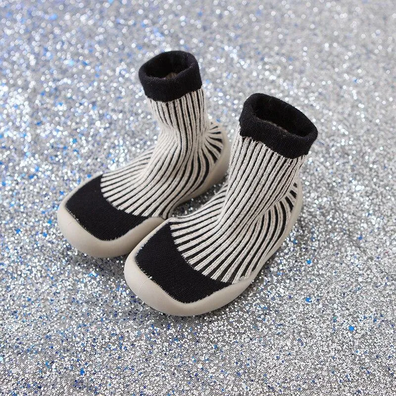 Unisex Kids Knitted Soft Rubber Anti-slip Soft Sole Sock Shoes